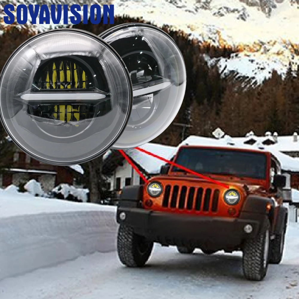Новое поступление 2 шт. " дюймов светодио дный фары для Lada 4x4 urban Нива для Jeep Wrangler JK 2007~ Hummer H1 H2 для Suzuki Samurai