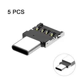 5 шт. Тип-C Интерфейс USB адаптер для Xiaomi samsung Oneplus телефон Macbook USB C на USB OTG конвертер EM88