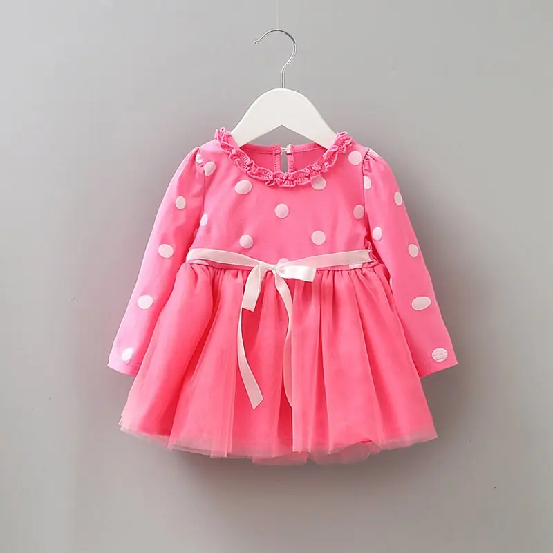 2018 New Baby Girls Bow-knot Dot Print Mesh Ball Gown Tutu Party Dress Spring Girl Dresses Vestido Infant S2 цена 2018 New Baby Girls Bow-knot Dot Print Mesh Ball Gown Tutu Party Dress Spring Girl Dresses Vestido Infant S2 цены онлайн