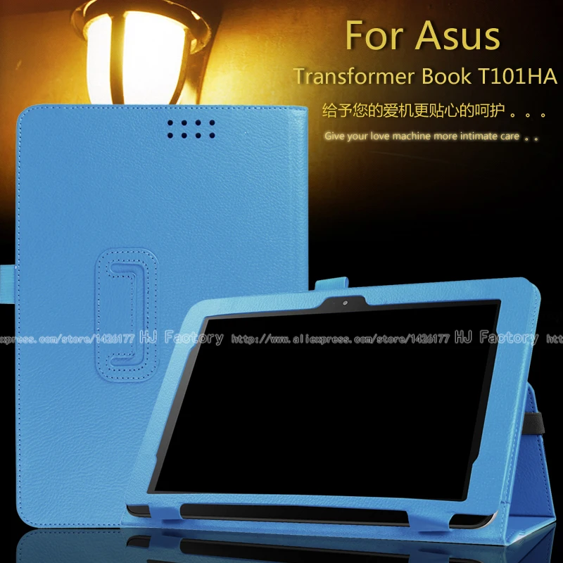 

For Asus Transformer Book T101HA 10.1 Tablet Slim Stand Litchi Grain PU Leather Skin Shell Case With Keyboard Station Cover+Gift