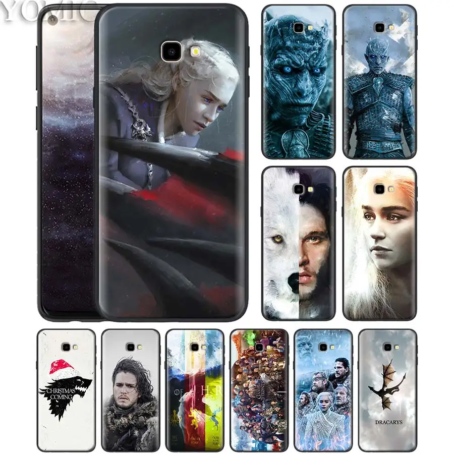 

Black Soft Case for Samsung Galaxy J4 J6 Plus J8 2018 A50 A70 M10 M20 M30 Capa game of throne art Silicone Cases