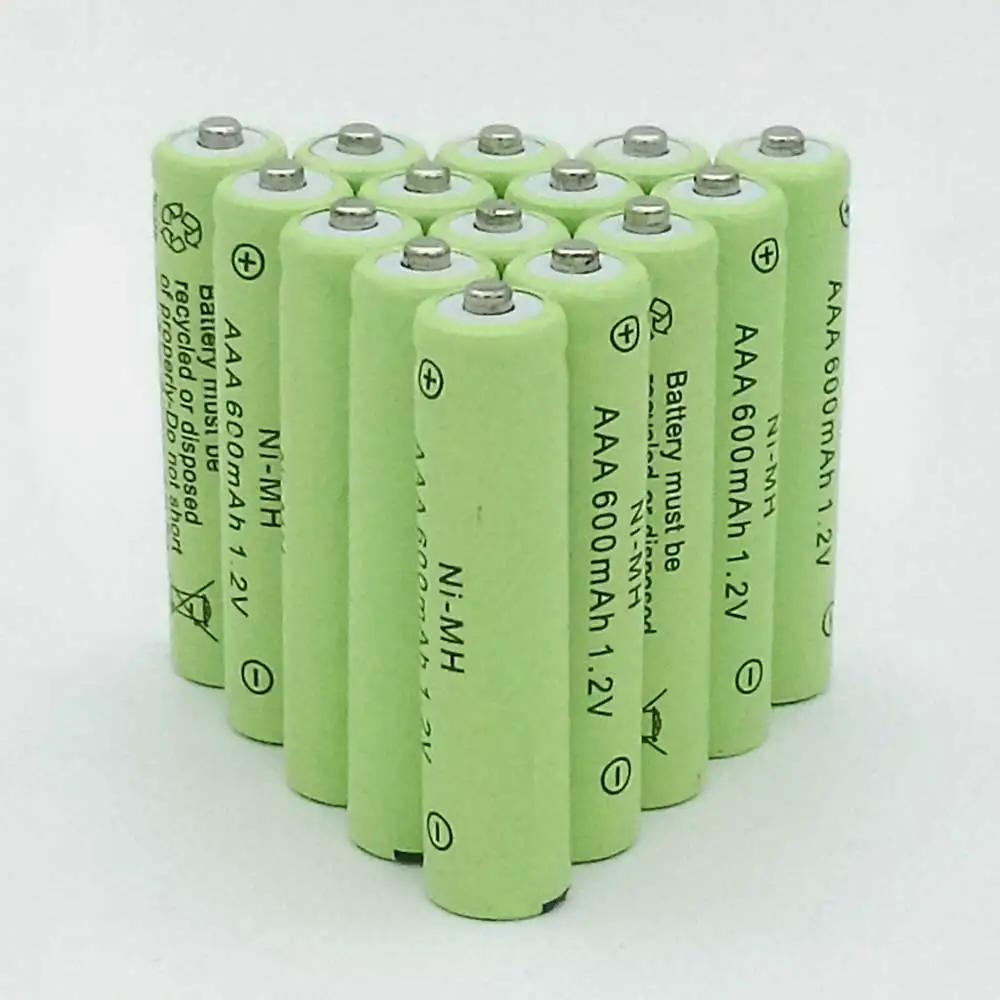 12 шт. в партии AAA перезаряжаемые батареи NiMH 1 2 V 600mAh ni mh 3A предварительно заряженные