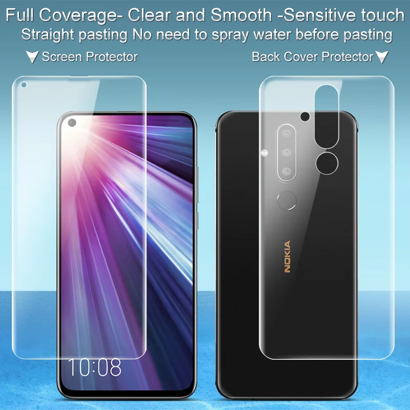 

IMAK Hydrogel III Film For Nokia 7.1 Plus X71 8.1 2PCS Screen Protector Front or Back Full Coverage Protective Film Not Glass