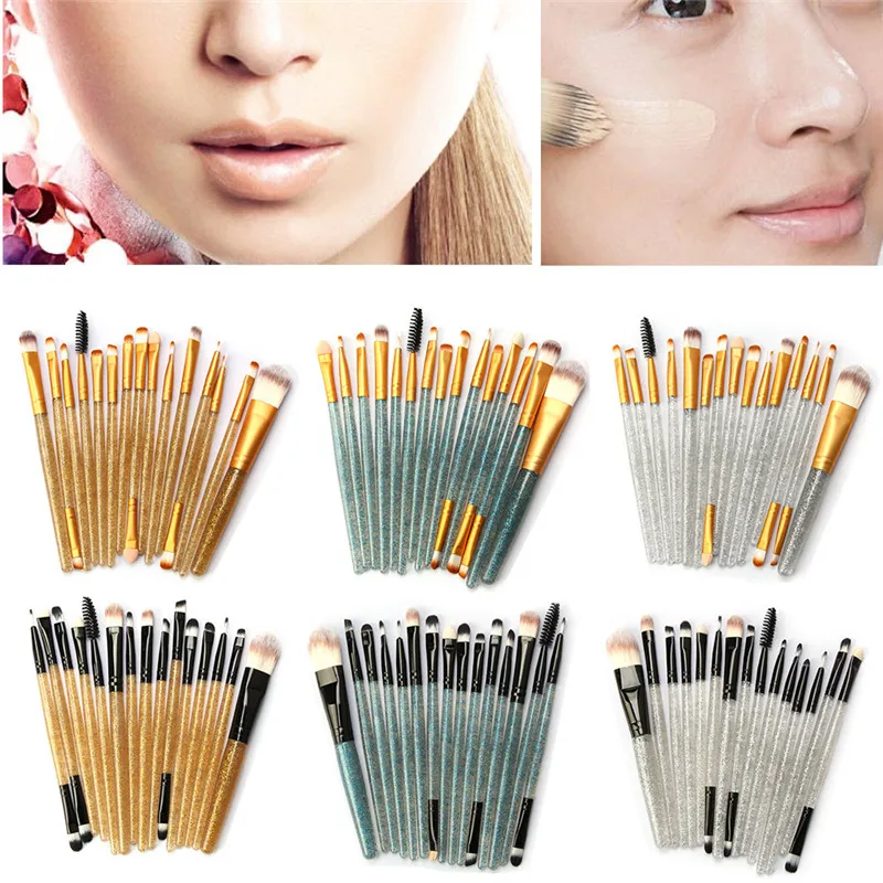 

MAANGE Pro 15Pcs Makeup Brushes Set Eye Shadow Foundation Powder Eyeliner Eyelash Lip Make Up Brush Cosmetic Beauty Tool Kit Hot