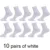 10 pairs white