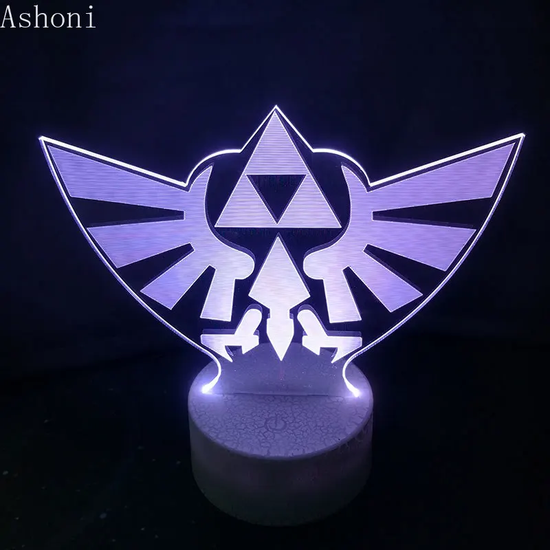 Легенда о Zelda 3D настольная лампа Детские Touch управление 7 цветов Изменение акриловые ночник USB декоративные детские рождественские подарки