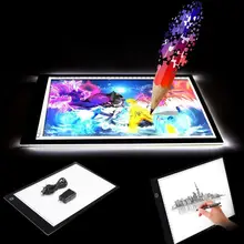 Big discount A4 LED Light Pad Stencil Board Tablet Tracing Drawing Board Table Display Box Tracing Table 3 Gear Dimming Accessories