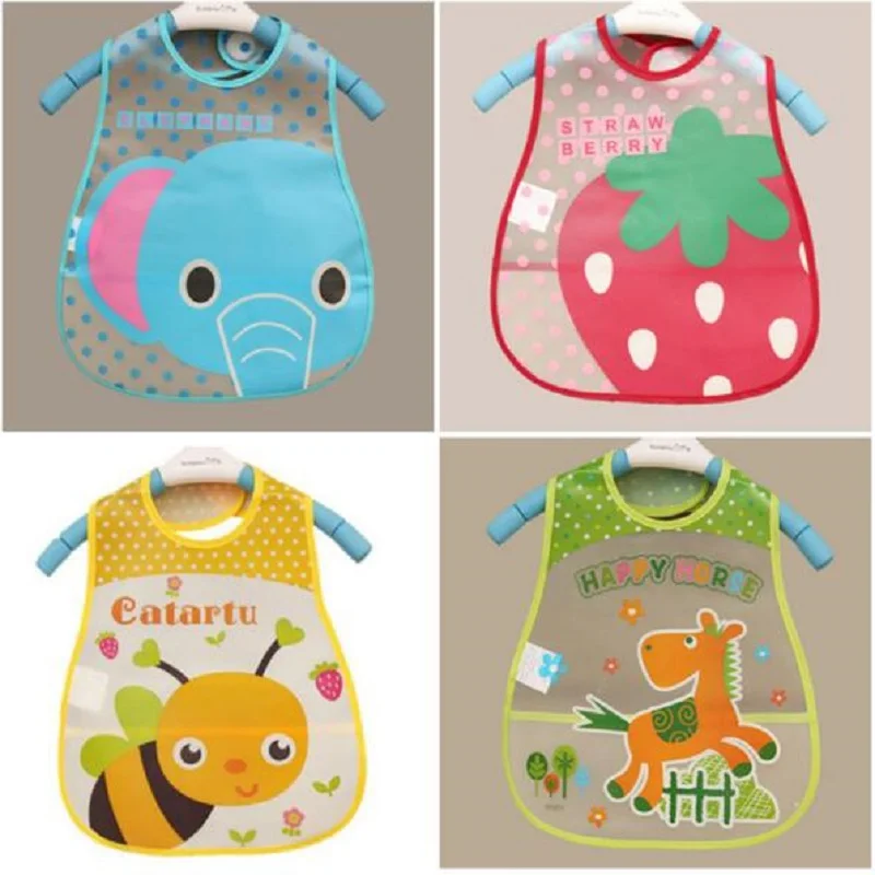 font b Baby b font Bibs EVA Waterproof Lunch Bibs Boys Girls Infants Cartoon Pattern