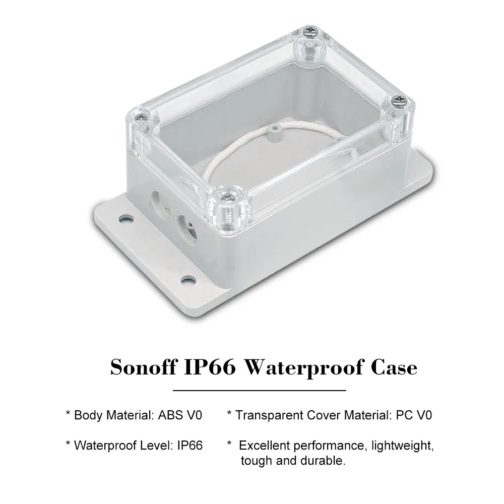 Интеллектуальный выключатель света SONOFF IP66 Водонепроницаемый распределительная коробка Пластик кабель провода Разъем Железы чехол водостойкий корпус Поддержка Sonoff Basic/RF/Dual Core