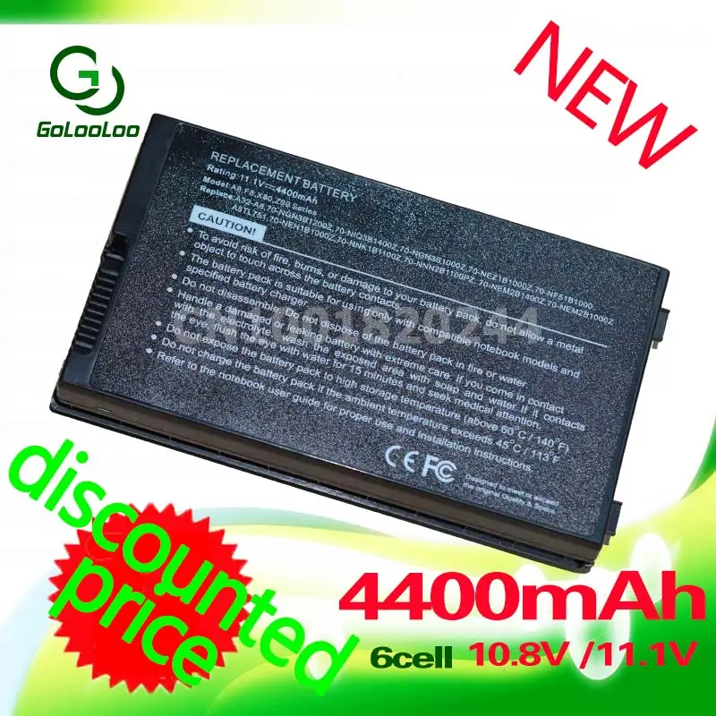 

Golooloo 4400MaH Battery for Asus A72DY A8 A8A A8J A8S A8T A8Z F8V F8 N81 Pro61Z Pro80 Pro80E Pro80F Pro80Fm Pro80H Pro80Hm