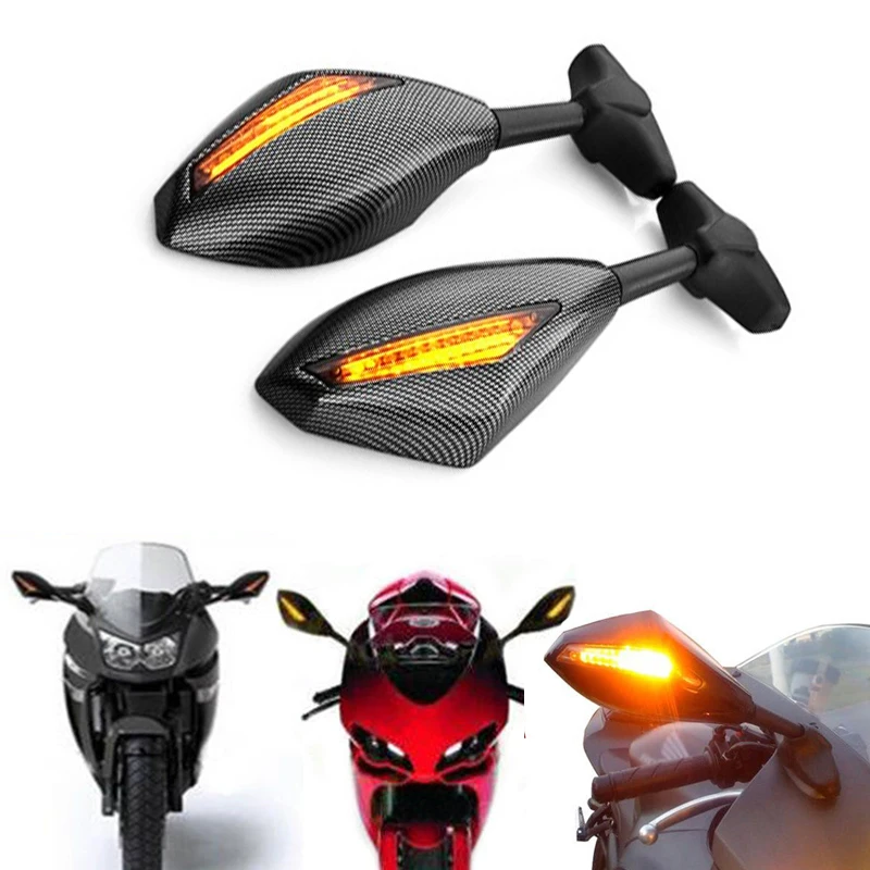 Retrovisores da Motocicleta Sinais de Volta Led para Honda Espelhos Indicador Luzes 1100 Cbf1000 Vtr 1000 f Firestorm Cbr1100xx Cbr 4 Acessórios e espelhos laterais