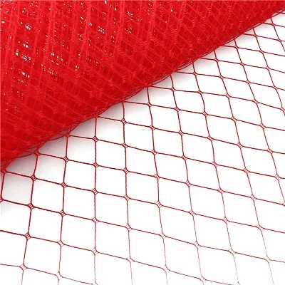 Красная или многоцветная 25 см птичья клетка Veiling Дамская Шляпка вуаль DIY винтажные аксессуары для волос Коктейльная шляпка вуаль 10 ярдов/лот - Цвет: Красный