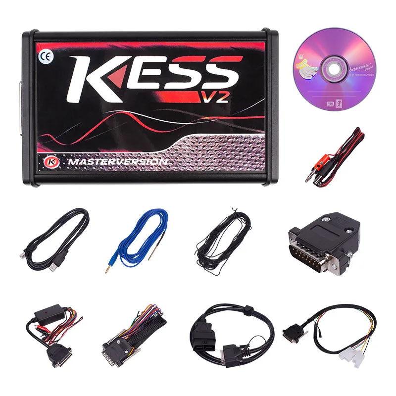 Комплект для настройки Kess V5.017 10 шт. V2.47 EU Red OBD2 Manager KTAG V7.020 4 LED V2 5 017 BDM Рамка K TAG 7 020 ECU