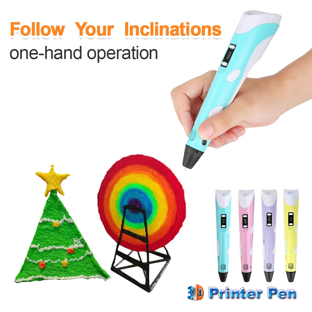 

2nd 3D Pen DIY 3D Printer Pen Drawing Pens 3d Printing Best for Kids with ABS Filament 1.75mm Christmas Birthday gift