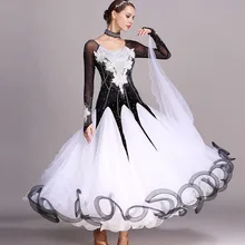 Бальные Танцы конкурс платье бархатные обычные платья Современный Танцевальный костюм бальное платье, для вальса платье Светящиеся костюмы