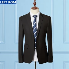 Suit jacket man big size fashion business casual slim male suit jacket