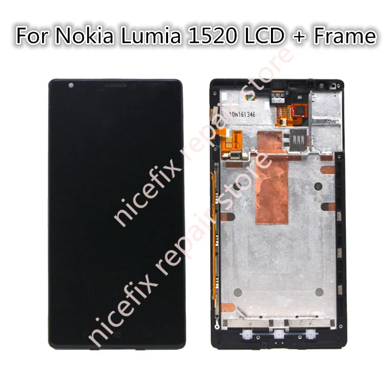 Для Nokia Lumia 1520 ЖК-дисплей сенсорный экран дигитайзер в сборе с рамкой Pantalla Замена