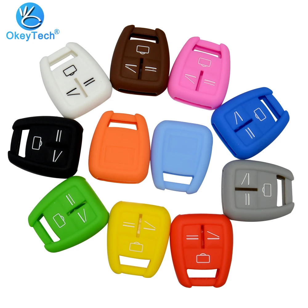 

OkeyTech Silicone Fob Cover 3 Buttons Fit For Vauxhall Opel Astra Zafira Vectra Tigra Omega Signum Frontera Remote Car Key Case