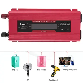 

Car Solar Inverter 12V to 230V Digital Sine Wave Display Converter AU Type Overload Protection Digital Sine Wave Converter