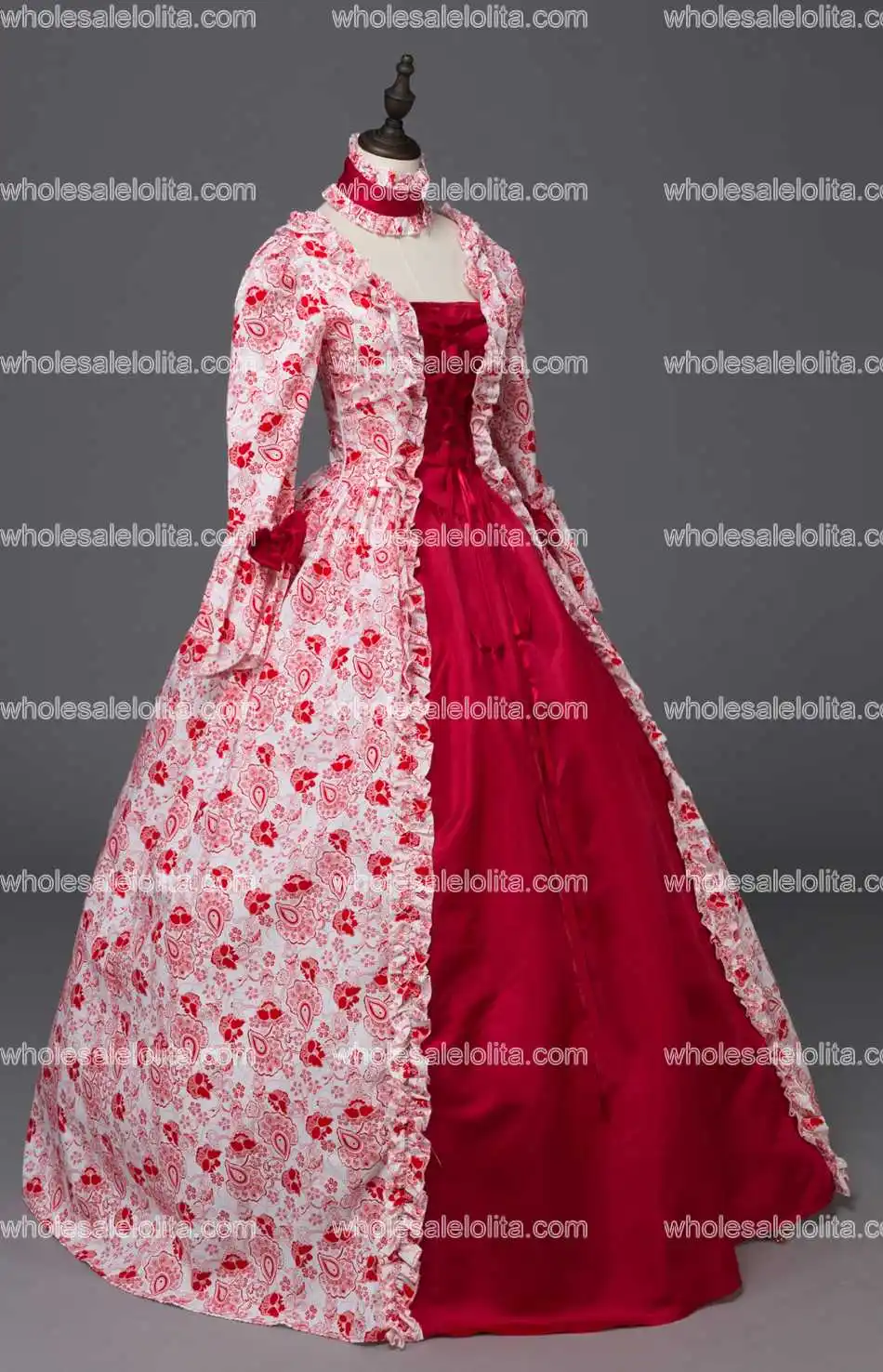 Top Sale Red Victorian Renaissance Fair Dress Ball Gown Queen Theatrical Costume Party Costumes Clothings