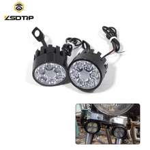 ZSDTRP 2 pz Led Del Motociclo Faro Lampadine Led 12 v Lampada Scooter Accessori Moto Luci di Nebbia Lampada di Aiuto Specchietto retrovisore luce
