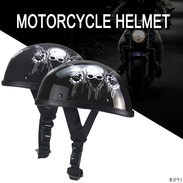 WOSAWE Винтаж мотоцикл половина лица шлемы Ретро Личность шлем EPS подкладка ABS оболочка для скутера круизер чоппер