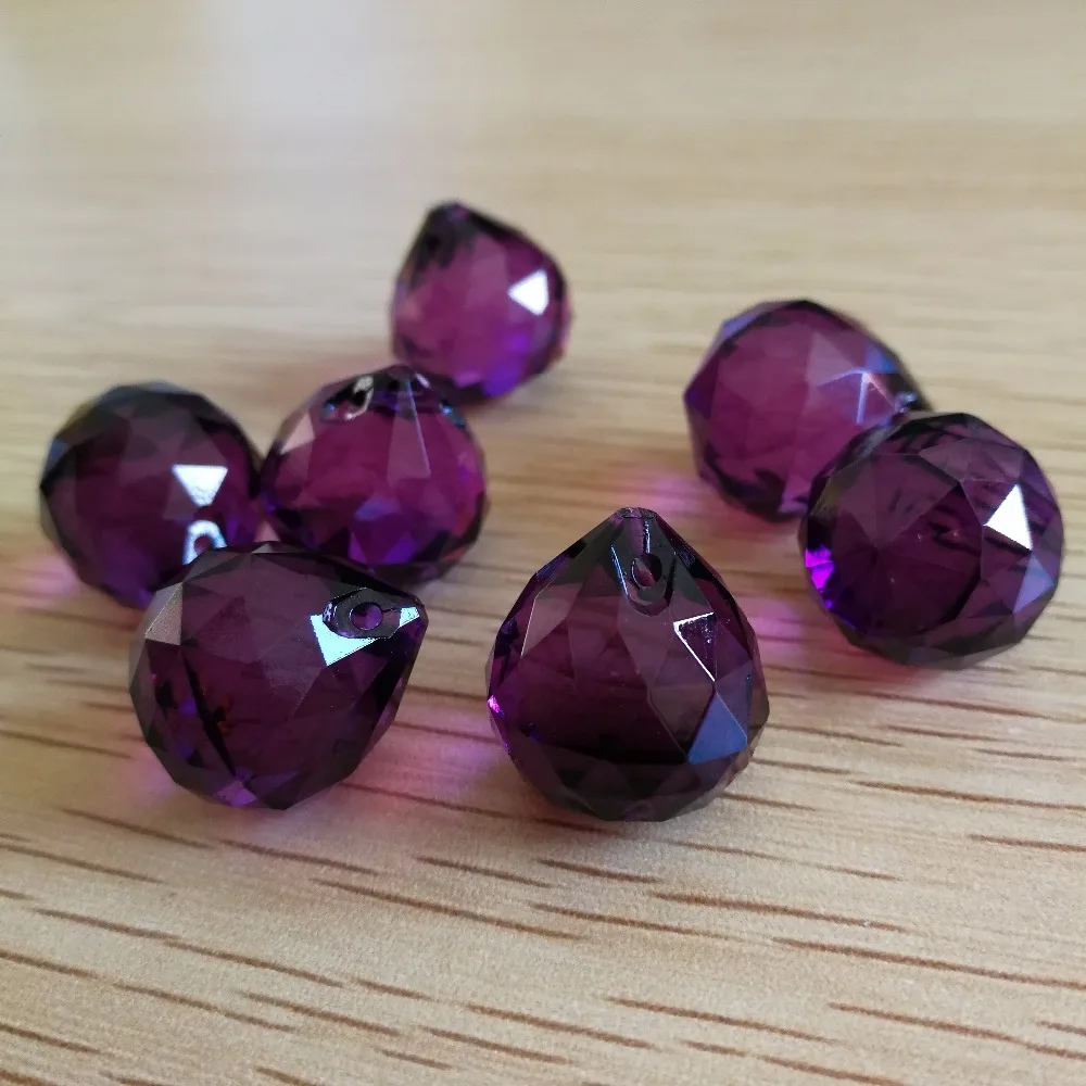 Wedding Decor 15mm Dark Amethyst Art Design Round Shape ...