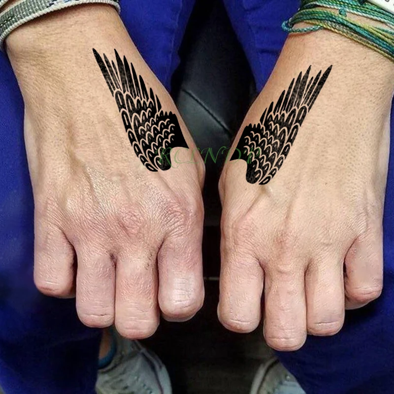 

Waterproof Temporary Tattoo Sticker Wing Bird Tatto Flash Tatoo Stickers Fake Arm Hand Shoulder Leg Tattoos for Men Women Child