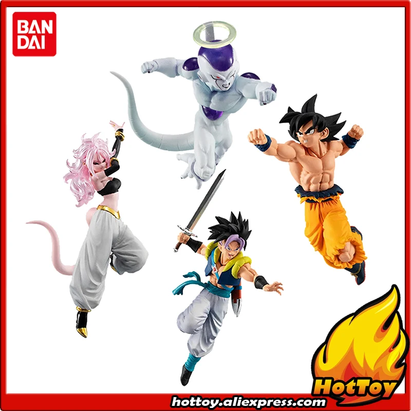 Оригинальные Bandai Битва против Gashapon игрушечные фигурки из ПВХ часть 10-Set 4 шт. Гоку Фриза Gotenks Android № 2" Dragon Ball супер"