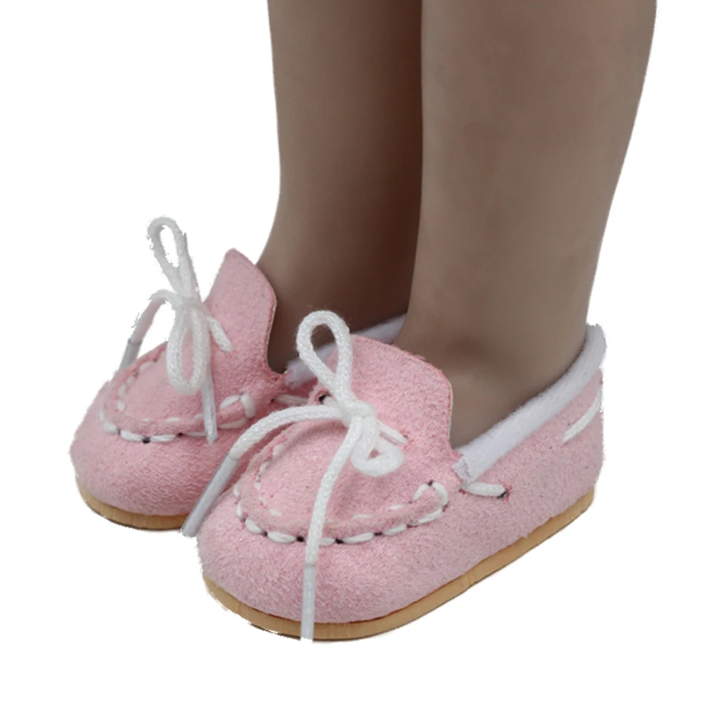 1 Pair Dolls Boots For 43cm Baby Dolls As For 18 Inch Girl Dolls Mini Shoes Slippers toy