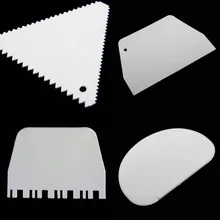 4 шт. Пластик тесто резак для торта, хлеба для выпечки, инструменты для торта Скребок крем Smooth шпатель Кухня гаджеты