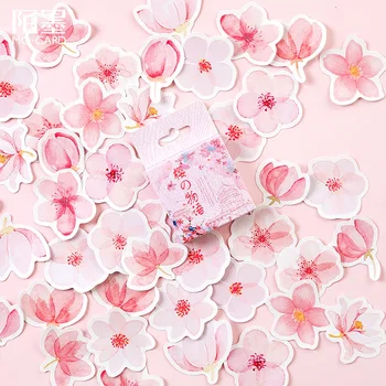 

New Cherry blossoms festival Cute Diary Paper Mini Small Bullet Kawaii Decor Planner Stickers Scrapbooking Flakes Stationery