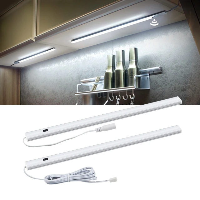 Hand Sweep Switch LED Under Cabinet Kitchen Light Bedroom Wardrobe Closet  Night Lights 30/40/50cm