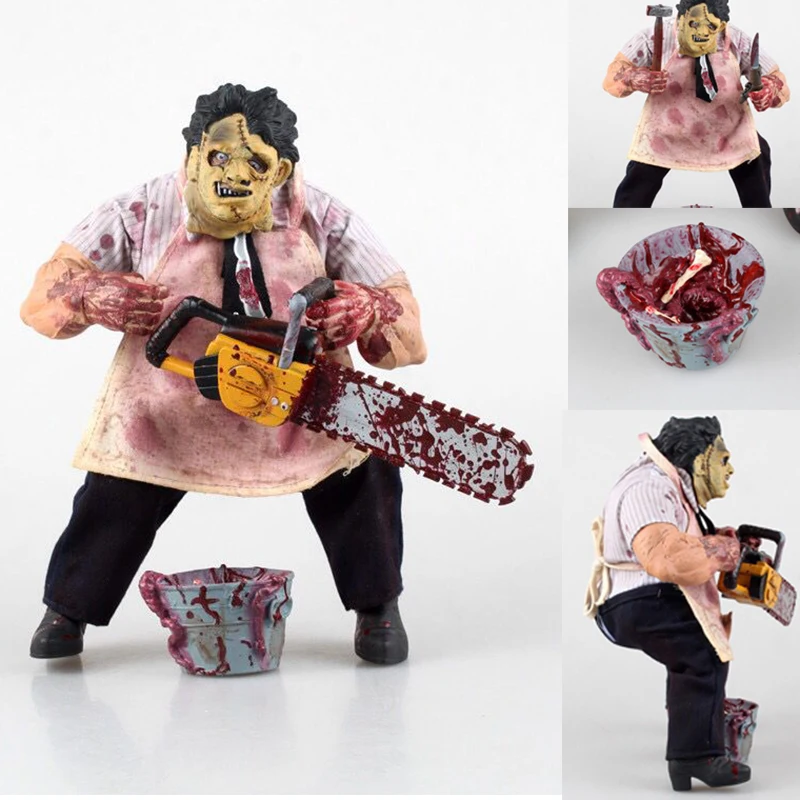 

23cm Fear The Texas Chainsaw Massacre Leatherface PVC Action Figure Model Toy Horror Halloween Gift