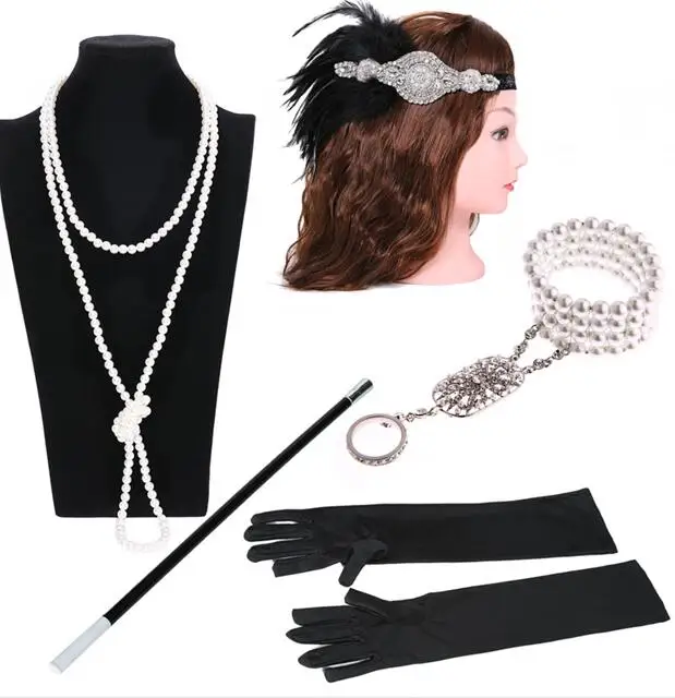 Flapper Ladies set Fancy Dress Hen Night 1920/'s flapper set