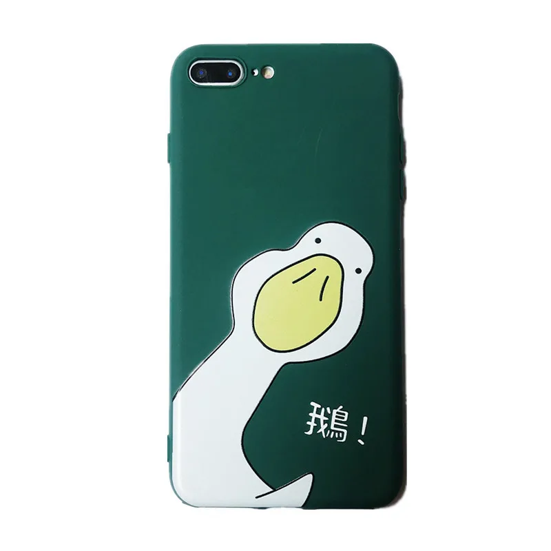 

Matte iphone xr case чехол на айфон 7 TPU Soft Shell for Apple Phone Big White Goose X XsMax 8P 7plus 6Splus Fall and Dust Proof