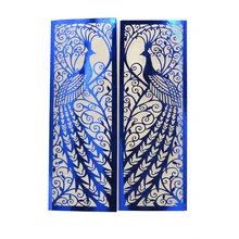 invitation cards wedding hollow laser cut artificial crafts peacock custom wedding card