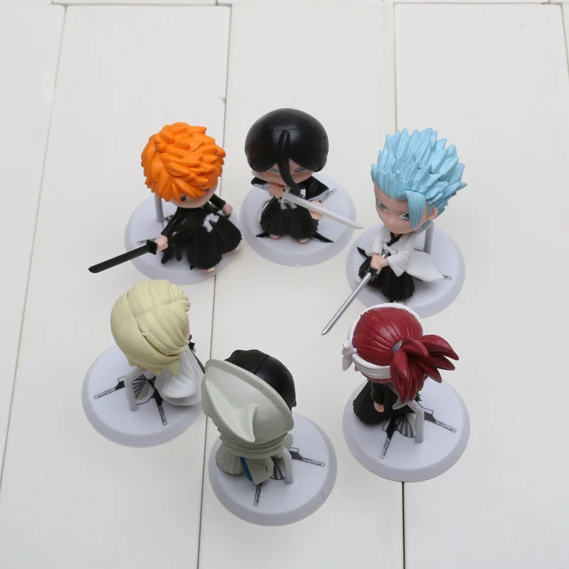 Экшн фигурки из ПВХ 6 шт./компл. 8 см аниме отбеливатель Ichigo Ulquiorra cifer Renji Gin Toushirou