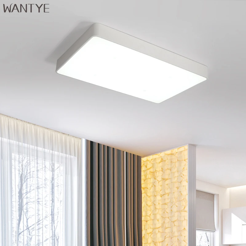 

Modern Rectangular Ceiling Lamp LED Black for Living room Bedroom Indoor Lighting Ceiling Light Minimalist with Remote Control