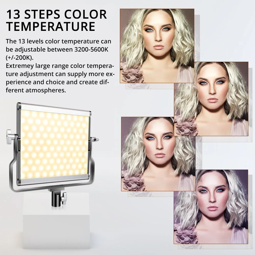 spash L4500 Portable LED Video Light Bi-color Photography Lighting Photo Lamp Light Panel CRI 95 fo