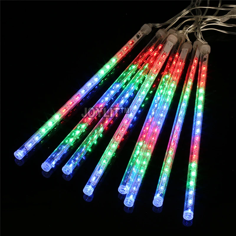 

Multi-color 11.8inch 30CM Meteor Shower Rain Tubes AC110 240V LED Christmas Lights Wedding Party Garden Xmas String Light Outdoo