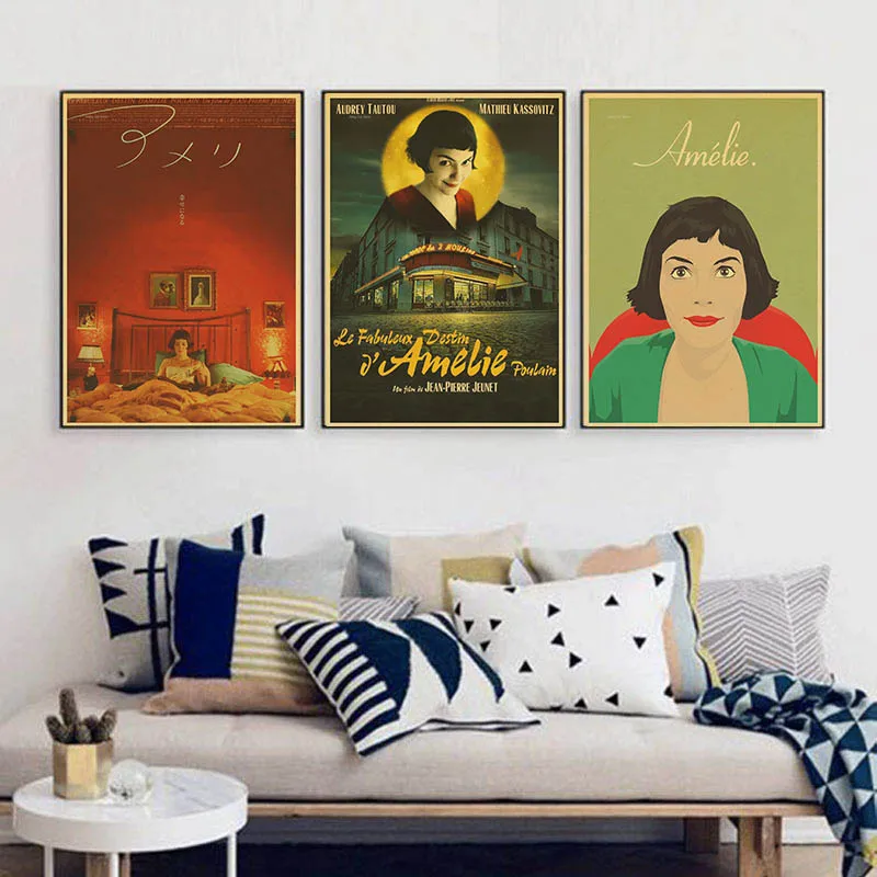 

Audrey Tautou famous work Amelie Vintage Paper Poster Wall Painting Home Decoration 42X30 CM 30X21 CM
