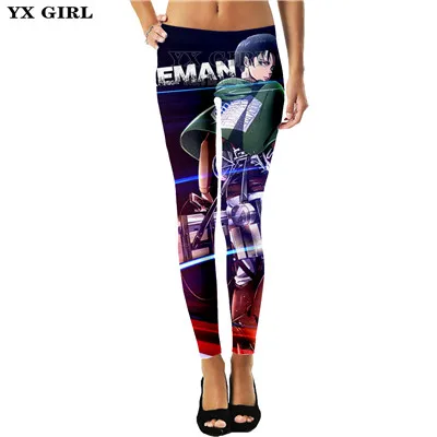 YX GIRL Hot Sales women's Leggings Attack on Titan Print Fitness legging High Elasticity Leggins ...