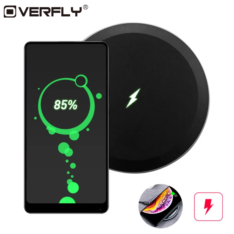 

Overfly 5W Qi Wireless Charger for iPhone X Xs MAX XR 8 plus Fast Charger for Samsung S8 S9 Plus Note 9 Xiaomi mi 9 USB Charger