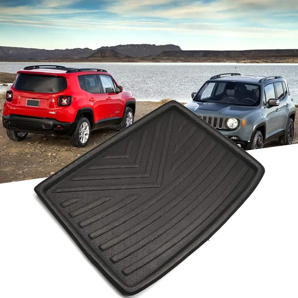 

Car Accessories Black Rear Trunk Boot Pad Carpet Mat For Jeep Renegade 2015-2017