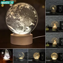 Внутренняя скульптура, 3D Луна, ночник, единорог, Маленький принц, настольная лампа, Abajur, LED luminaria, детский ночник для сна, домашний декор