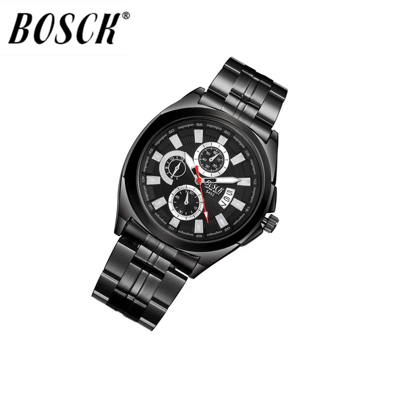 

BOSCK Latest casual Tungsten Steel Men Watch 2018 New Brand Business man whatch Affordable Fashion Quartz Wrist watches hot