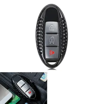 

Carbon Fiber Smart Remote Key Cover Holder Skin Shell For Maxima Altima GT-R 370Z Pathfinder Rogue Sentra Versa Accessories