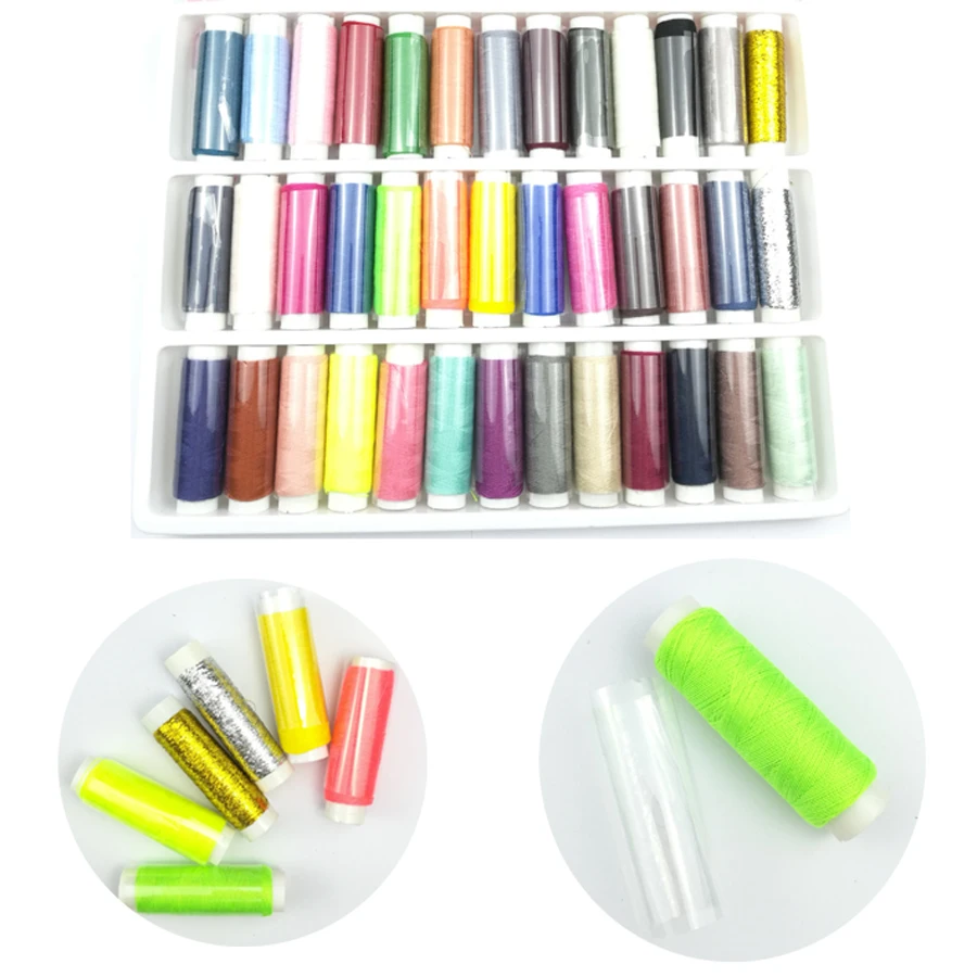 

39 Colors Sewing Thread 200 yards each as DIY Sewing Thread Kit for Hand sewing or Machine Sewing Threads