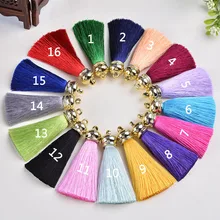 Dobrej jakości sztuczny jedwab Tassel Charm naszyjnik kolczyki frędzle DIY do biżuterii znalezienie akcesoria 36 sztuk/partia